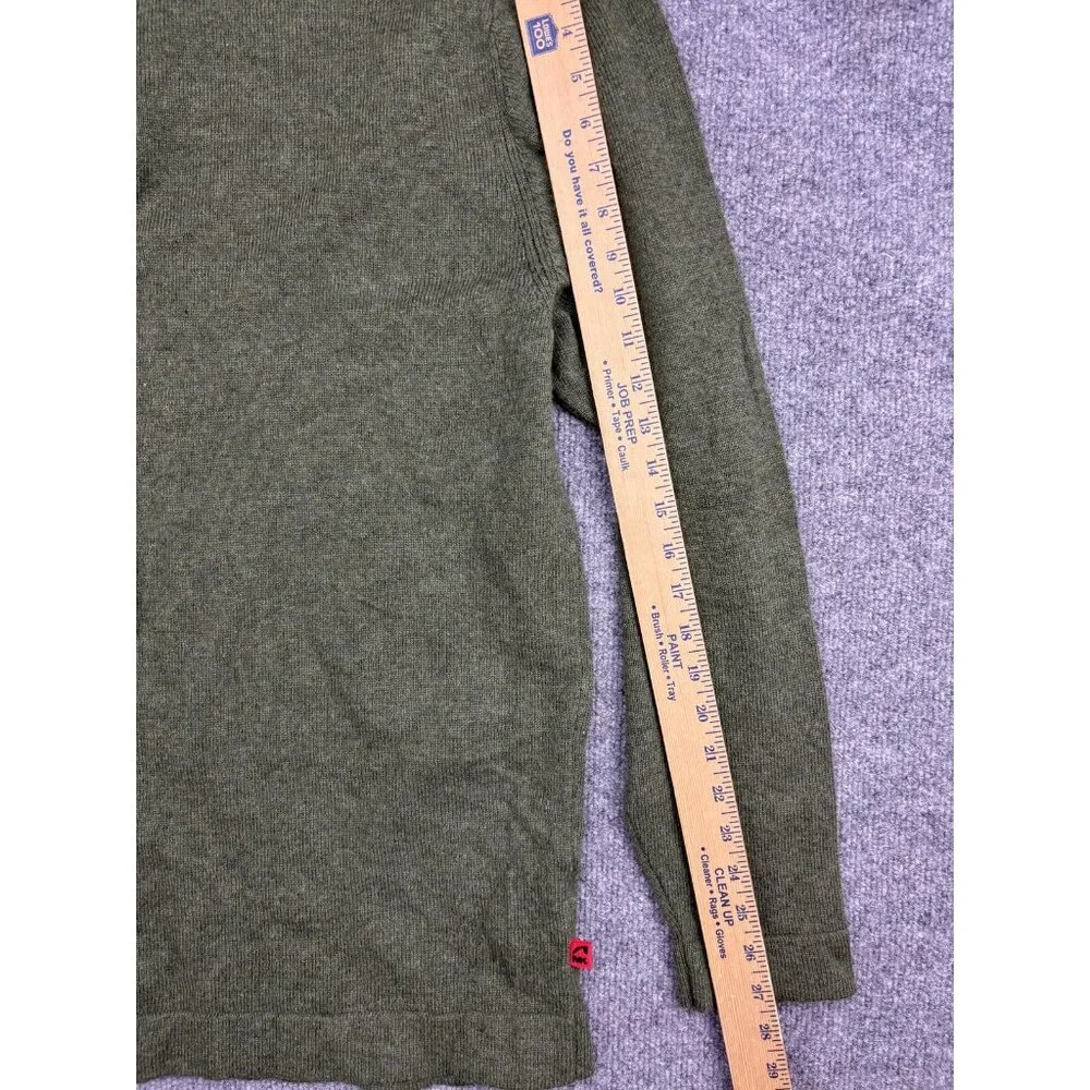 Mountain Khakis Sweater Mens‎ 2XL Green Merino Wool 1/4 Zip Mock Neck Pullover